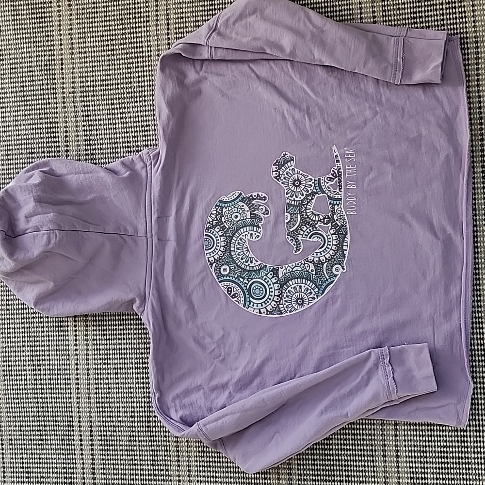 Buddy By The Sea Cropped Hoodie Sweatshirt